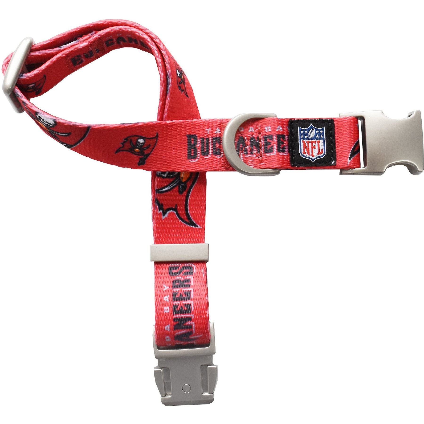 Littlearth NFL Premium Dog & Cat Collar, Tampa Bay Buccaneers, Medium