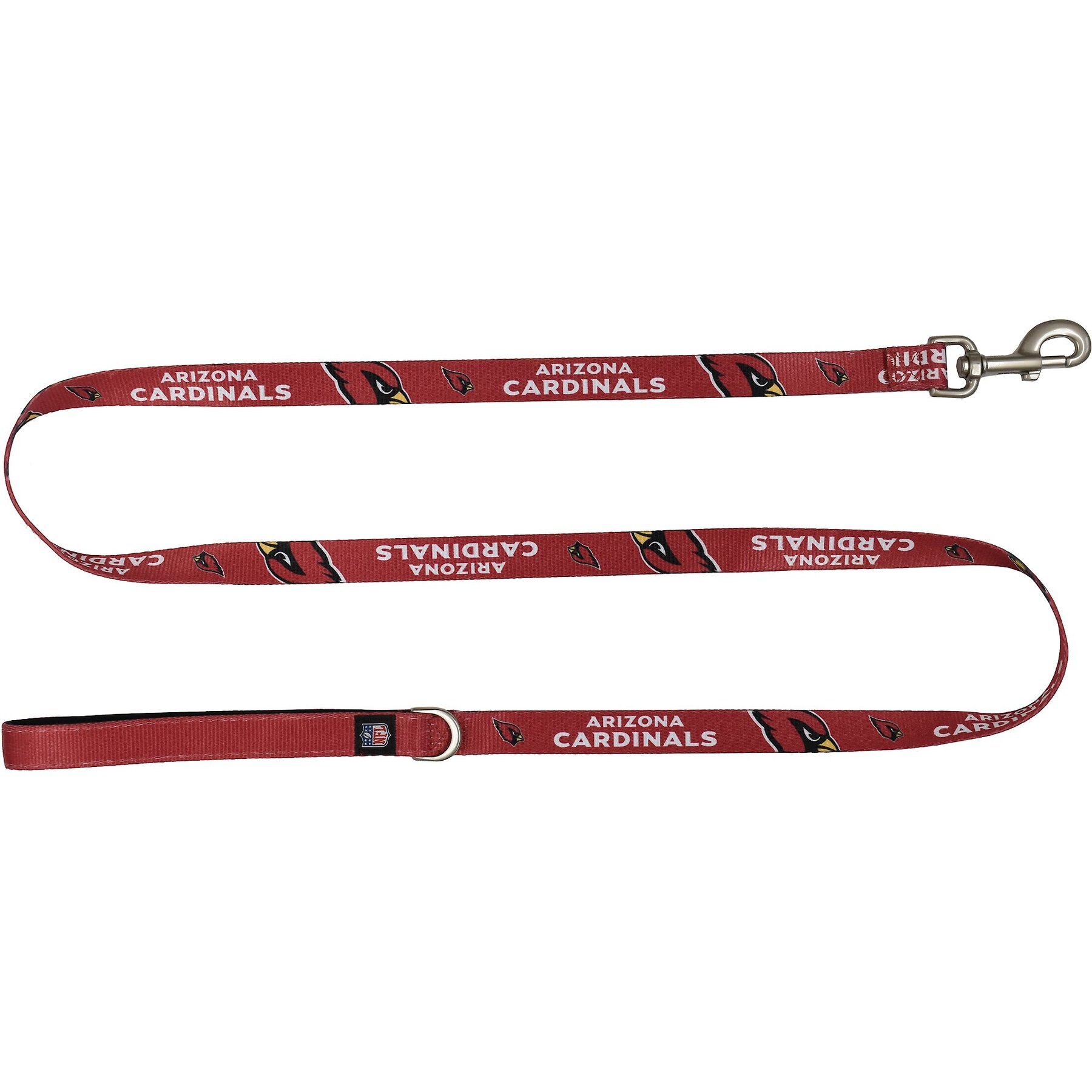 Littlearth NFL Premium Dog & Cat Lead, Arizona Cardinals, 1-in