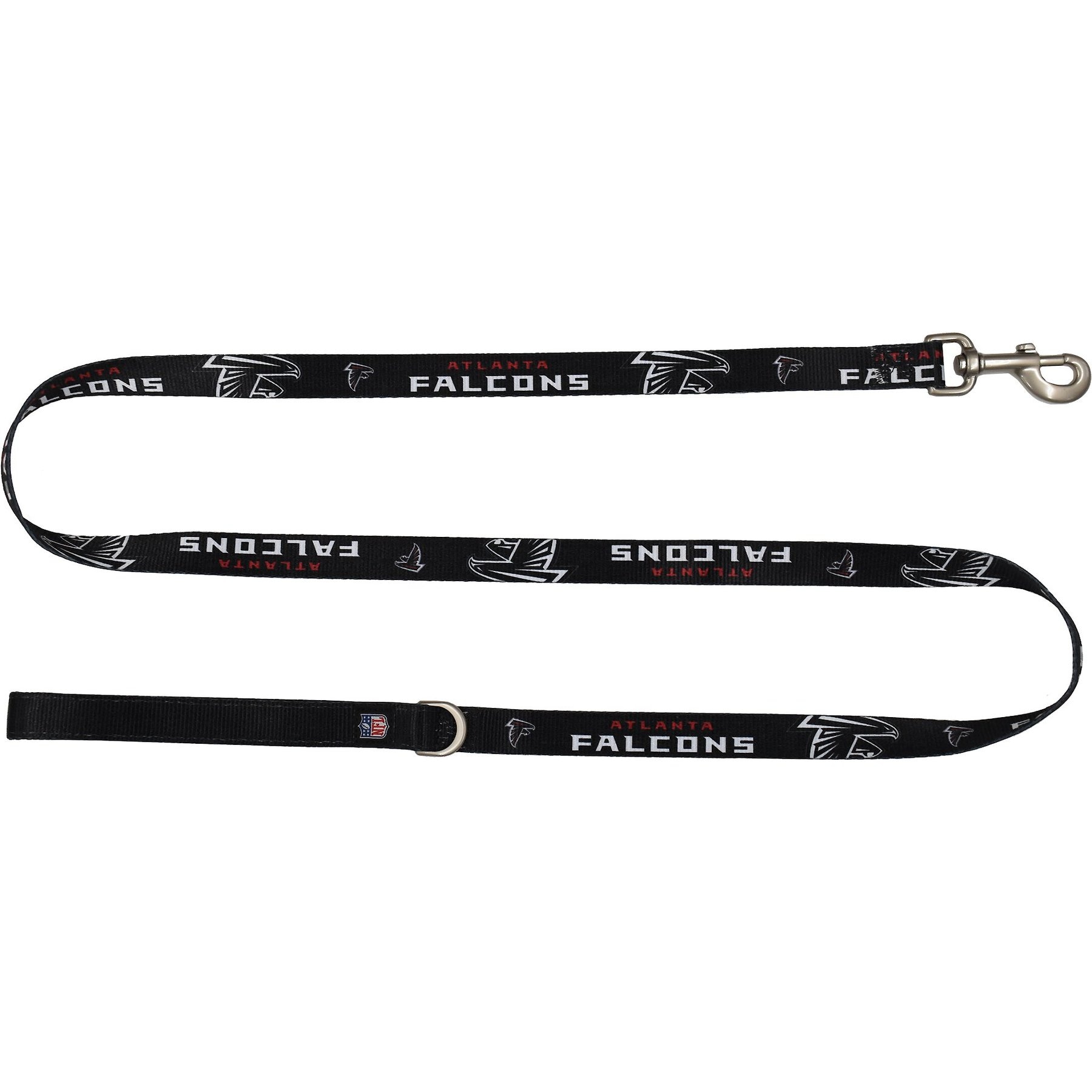 Littlearth NFL Premium Dog & Cat Lead, Atlanta Falcons, 1-in