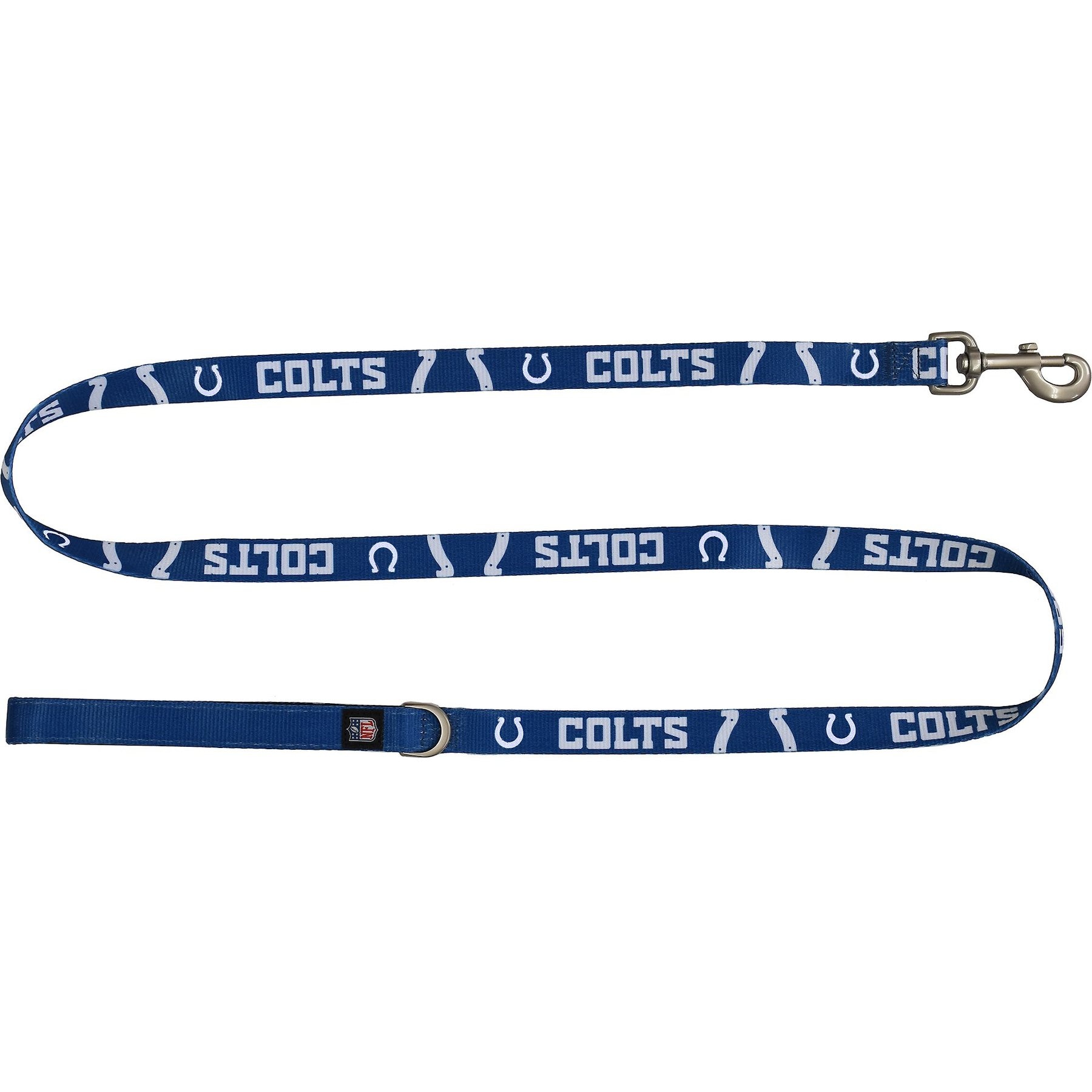 Littlearth NFL Premium Dog & Cat Lead, Indianapolis Colts, 1-in