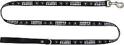 Littlearth NFL Premium Dog & Cat Lead, Las Vegas Raiders, 3/4-in