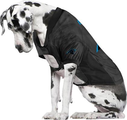 Show full view: Littlearth NFL Stretch Dog & Cat Jersey, Carolina Panthers, Big Dog slide 3 of 6