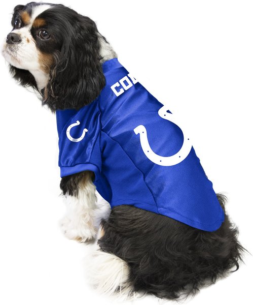 Show full view: Littlearth NFL Stretch Dog & Cat Jersey, Indianapolis Colts, Medium slide 3 of 8