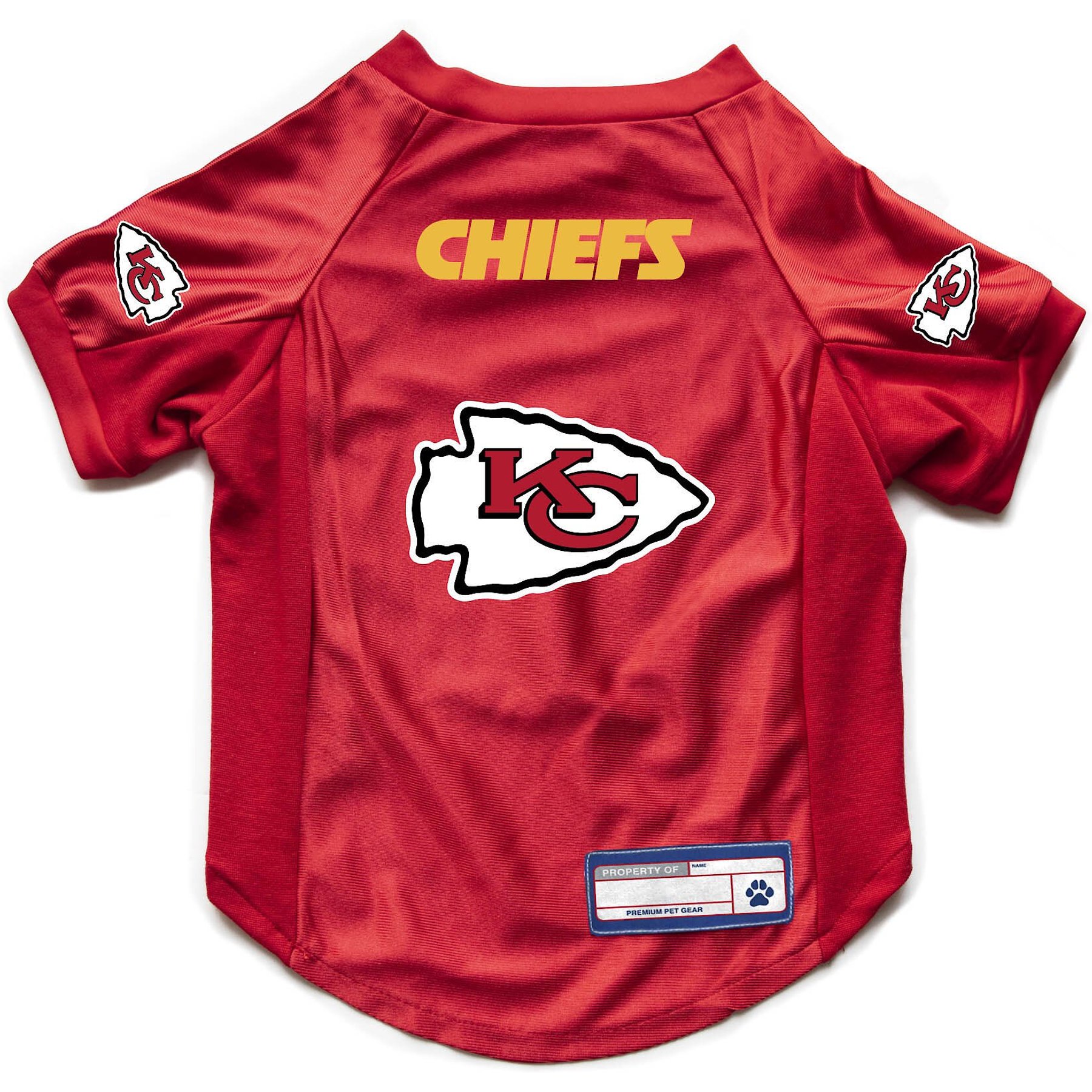 Littlearth NFL Stretch Dog & Cat Jersey, Kansas City Chiefs, Large