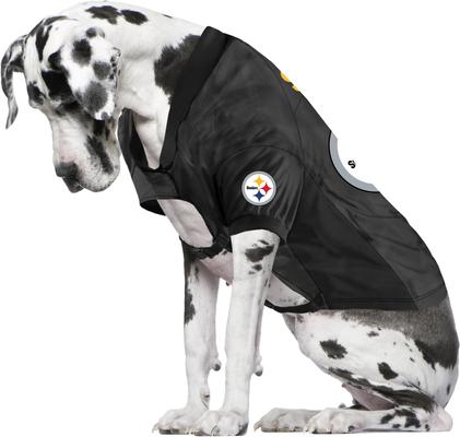 Show full view: Littlearth NFL Stretch Dog & Cat Jersey, Pittsburgh Steelers, Big Dog slide 3 of 6