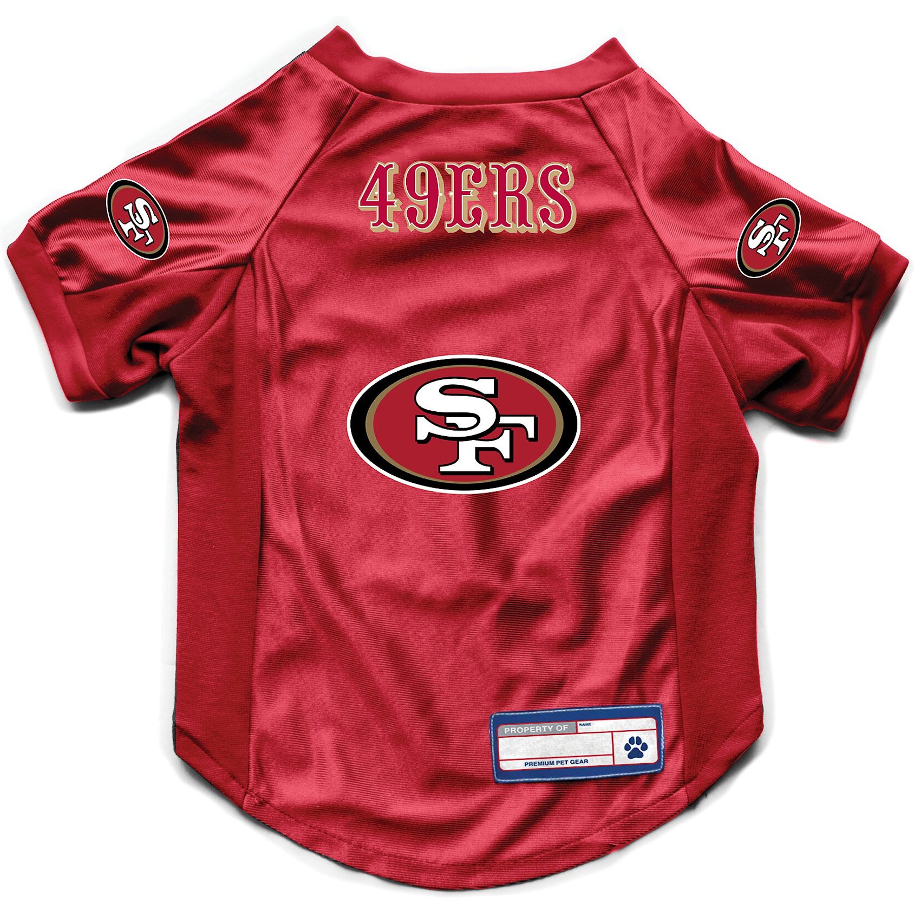 Littlearth NFL Stretch Dog & Cat Jersey, San Francisco 49ers