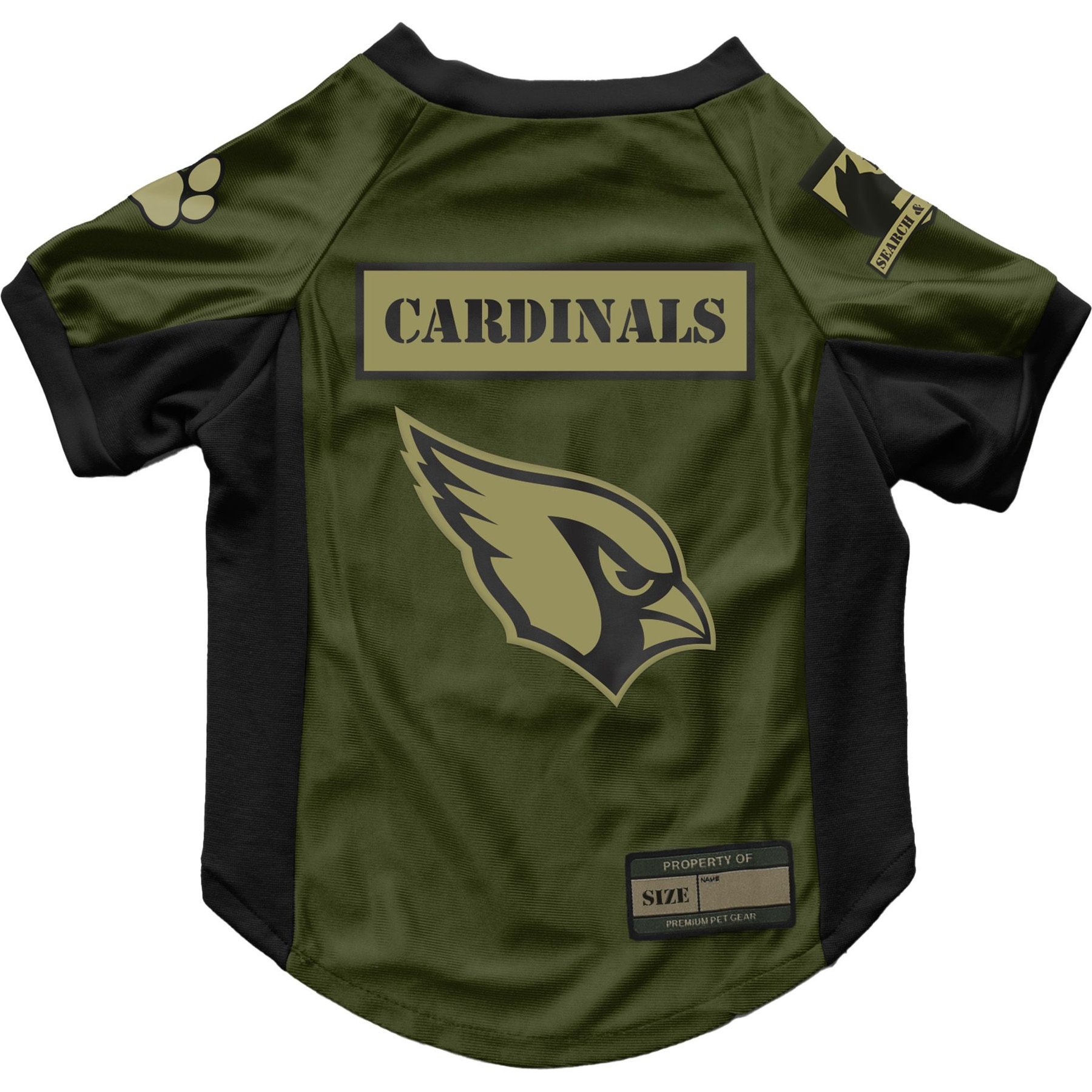 Littlearth NFL Valor Stretch Jersey for Dogs & Cats, Arizona Cardinals, Medium