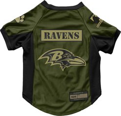 Littlearth NFL Valor Stretch Jersey for Dogs & Cats, Baltimore Ravens, Large