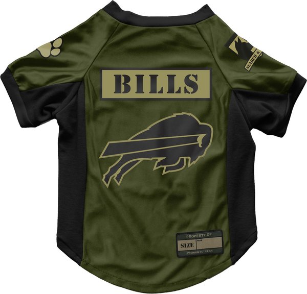 Show full view: Littlearth NFL Valor Stretch Jersey for Dogs & Cats, Buffalo Bills, Medium slide 1 of 8