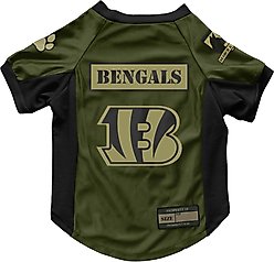 Littlearth NFL Valor Stretch Jersey for Dogs & Cats, Cincinnati Bengals, Small