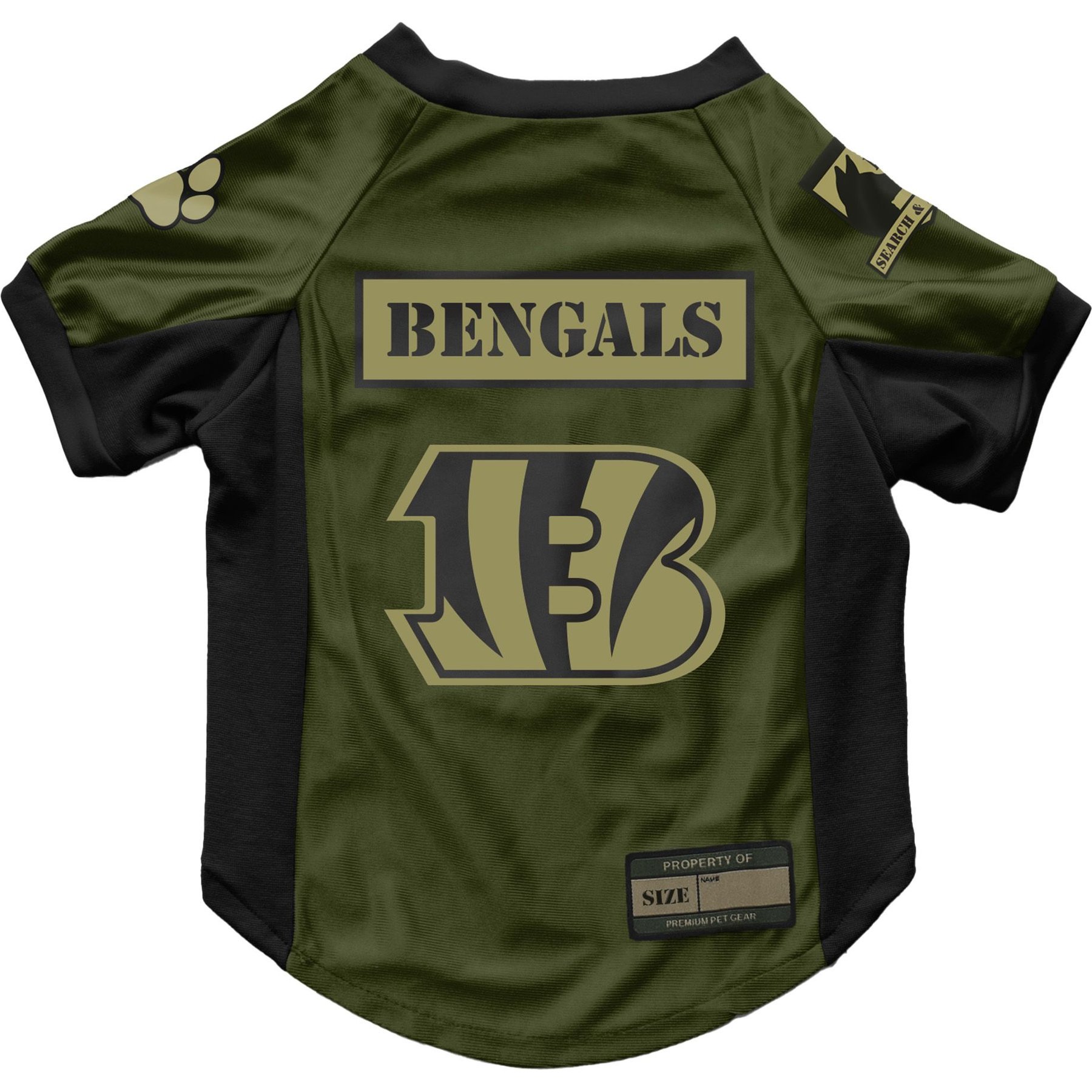 Littlearth NFL Valor Stretch Jersey for Dogs & Cats, Cincinnati Bengals, Small