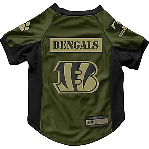 Littlearth NFL Valor Stretch Jersey for Dogs & Cats, Cincinnati Bengals, Small