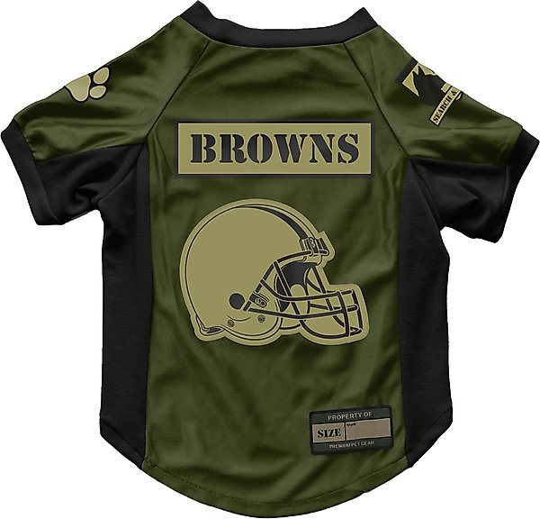 Show full view: Littlearth NFL Valor Stretch Jersey for Dogs & Cats, Cleveland Browns, Small slide 1 of 8