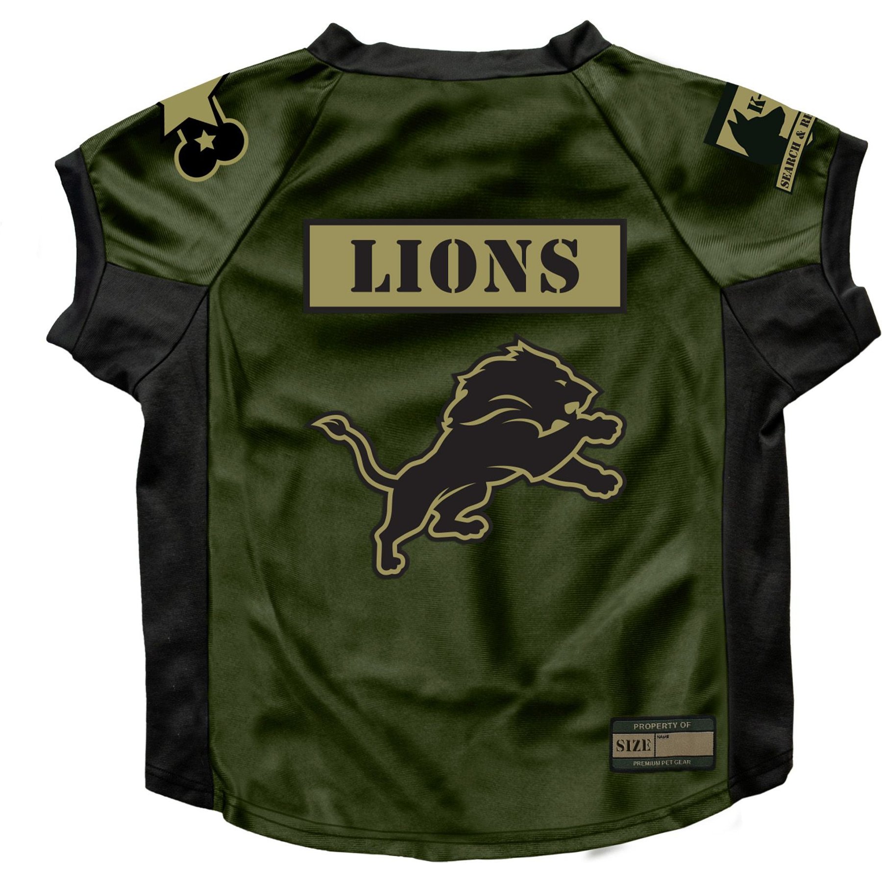 Littlearth NFL Valor Stretch Jersey for Dogs & Cats, Detroit Lions, Big Dog