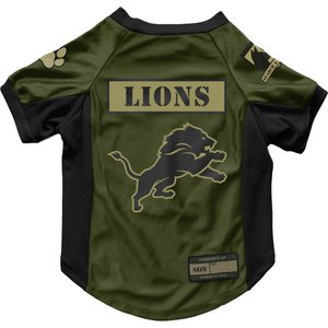 Littlearth NFL Valor Stretch Jersey for Dogs & Cats, Detroit Lions, Small
