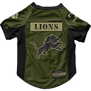 Littlearth NFL Valor Stretch Jersey for Dogs & Cats, Detroit Lions, X-Small