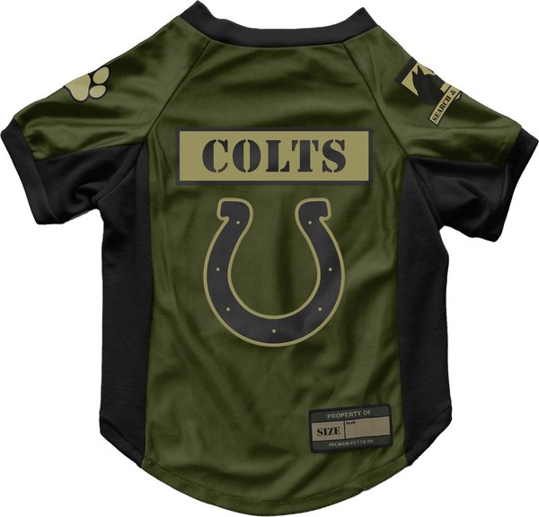 Show full view: Littlearth NFL Valor Stretch Jersey for Dogs & Cats, Indianapolis Colts, Large slide 1 of 8