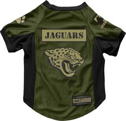 Littlearth NFL Valor Stretch Jersey for Dogs & Cats, Jacksonville Jaguars, Medium