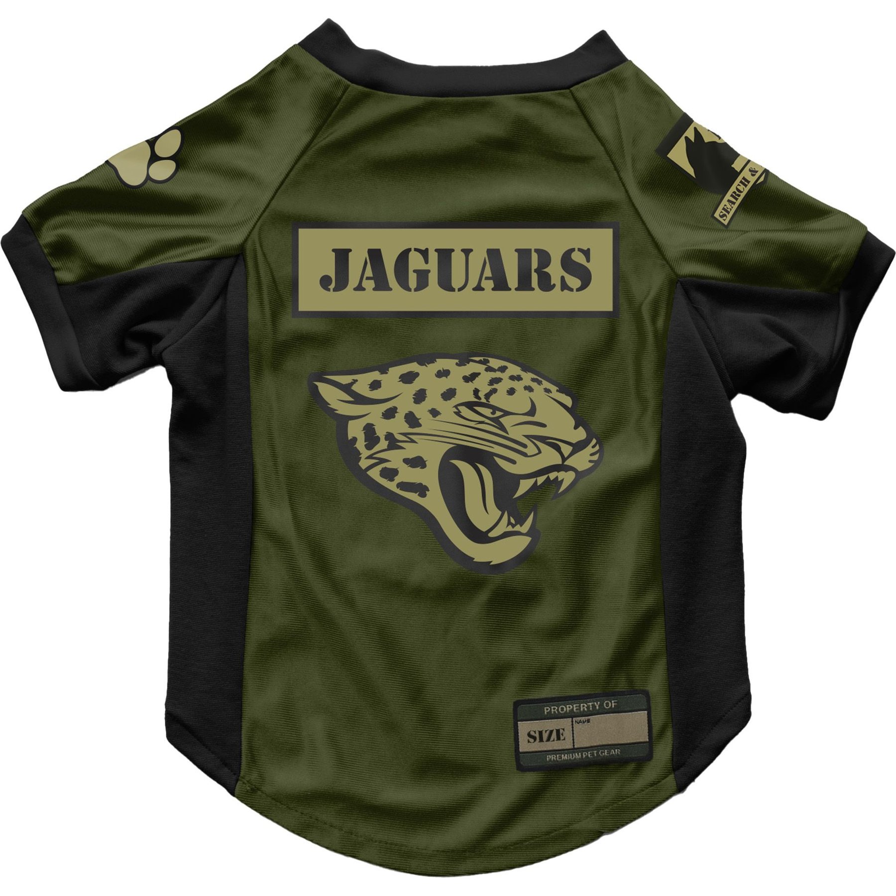 Littlearth NFL Valor Stretch Jersey for Dogs & Cats, Jacksonville Jaguars, X-Large