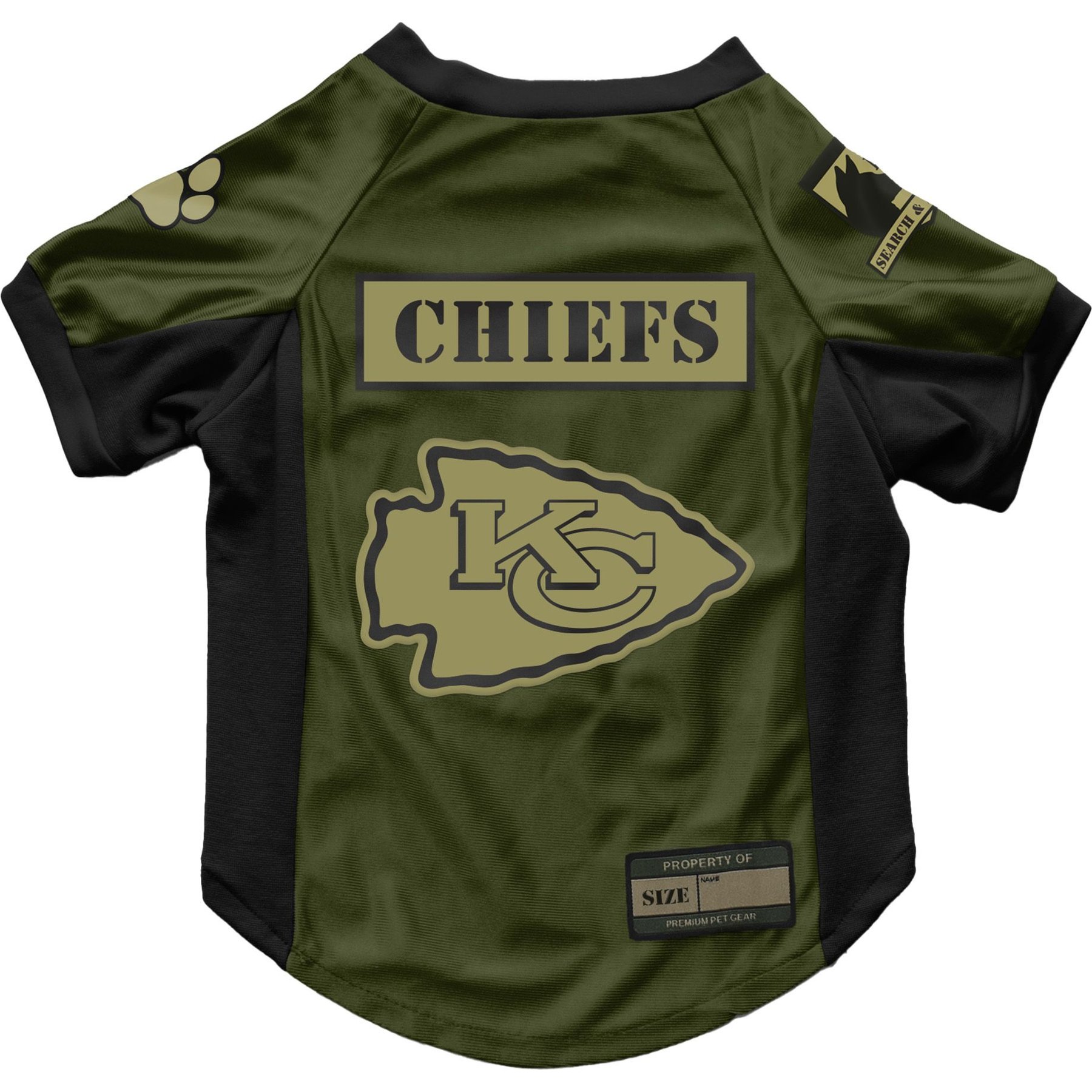 Littlearth NFL Valor Stretch Jersey for Dogs & Cats, Kansas City Chiefs, X-Small