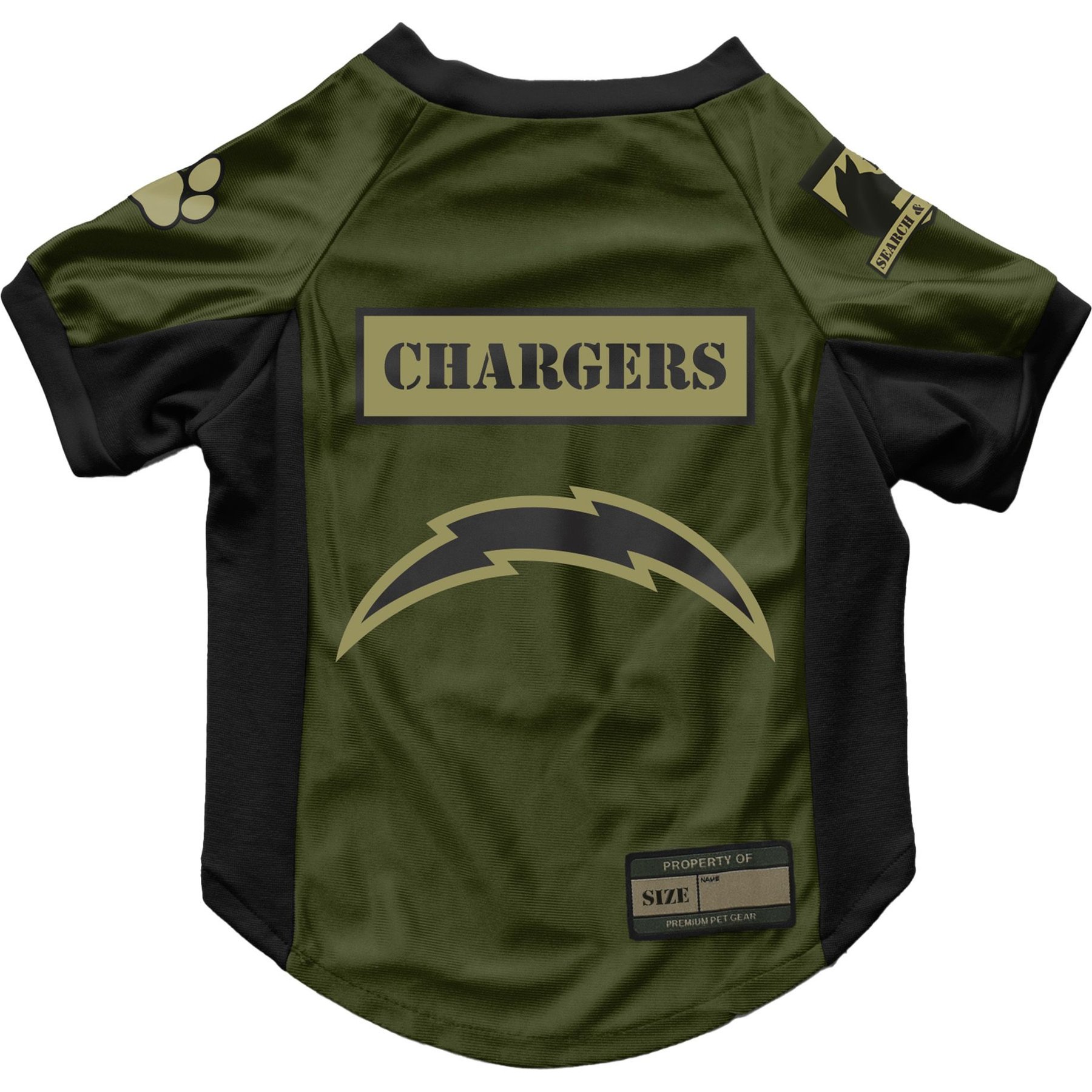 Littlearth NFL Valor Stretch Jersey for Dogs & Cats, Los Angeles Chargers, X-Small