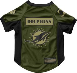 Littlearth NFL Valor Stretch Jersey for Dogs & Cats, Miami Dolphins, Large