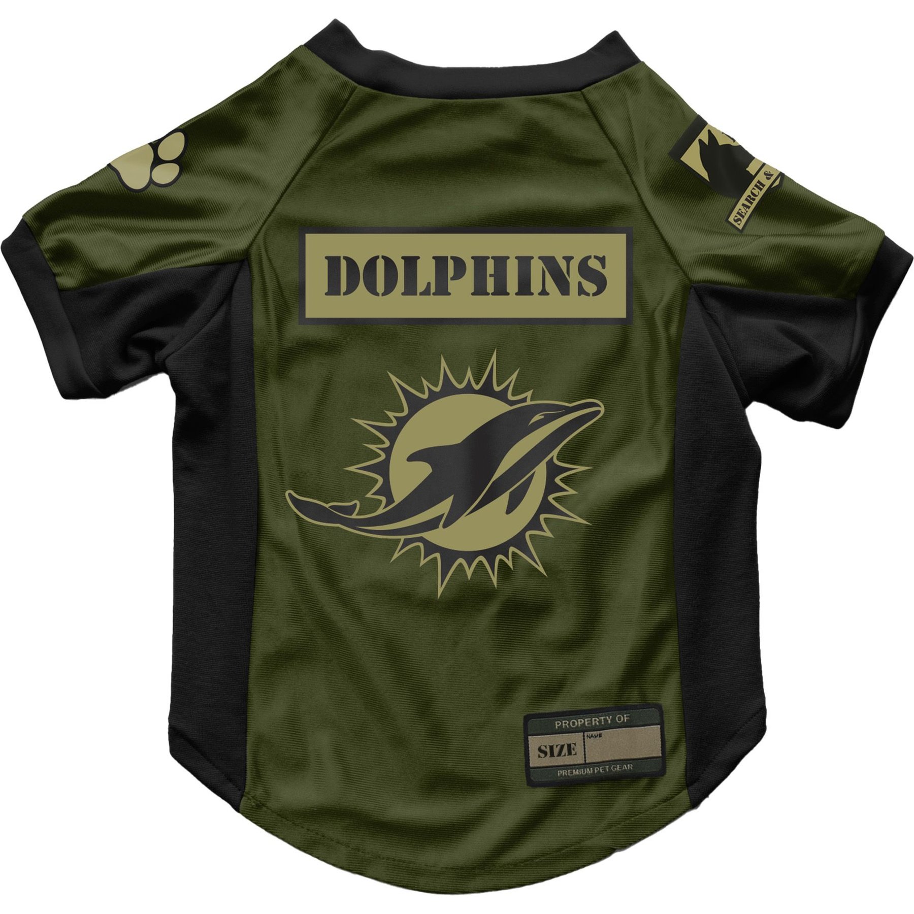 Littlearth NFL Valor Stretch Jersey for Dogs & Cats, Miami Dolphins, Large