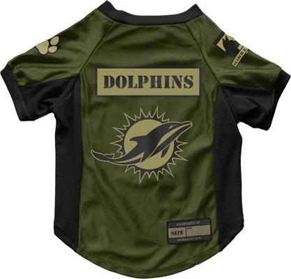 Show full view: Littlearth NFL Valor Stretch Jersey for Dogs & Cats, Miami Dolphins, X-Small slide 1 of 8