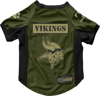 Show full view: Littlearth NFL Valor Stretch Jersey for Dogs & Cats, Minnesota Vikings, X-Small slide 1 of 8