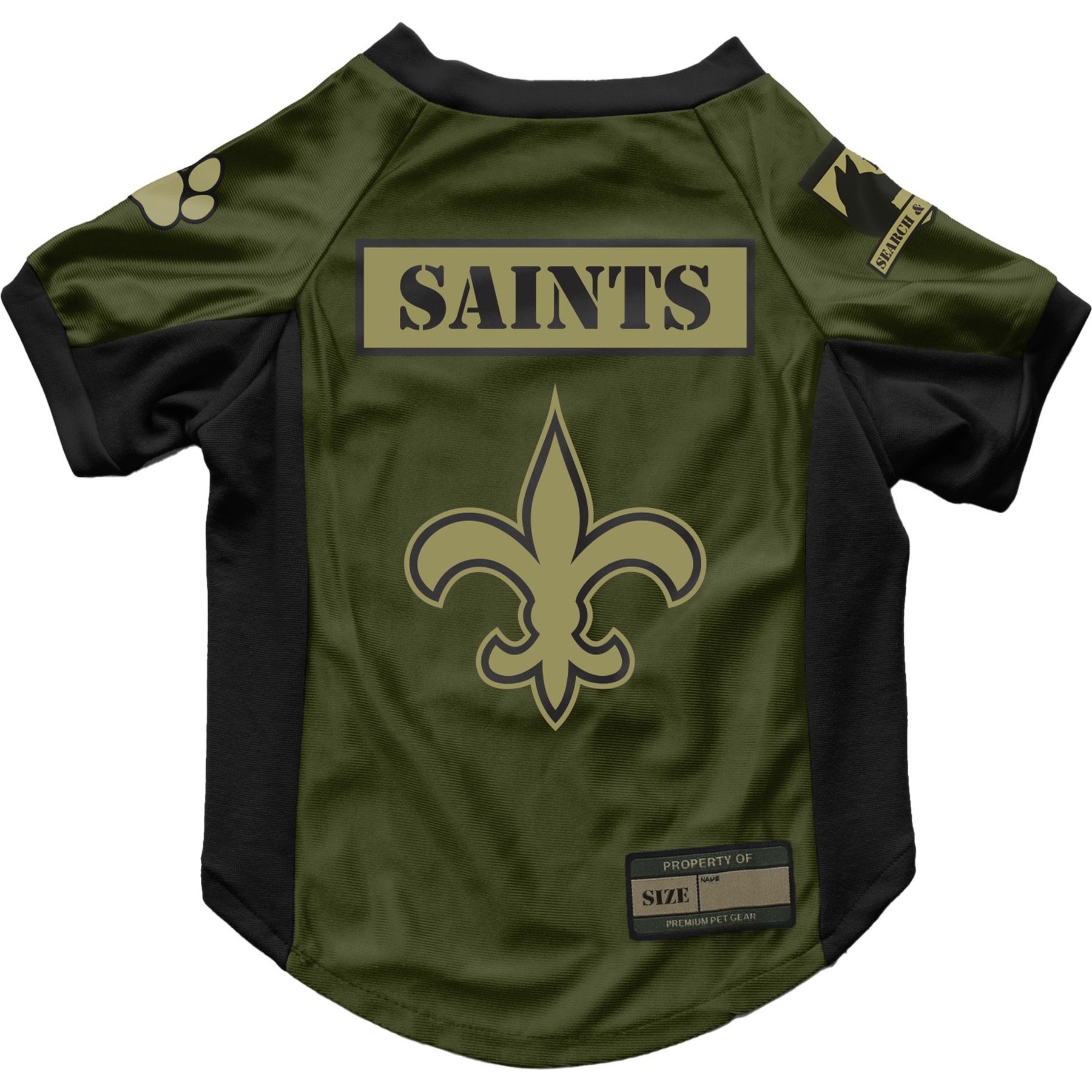 Littlearth NFL Valor Stretch Jersey for Dogs & Cats, New Orleans Saints, Large