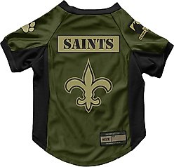Littlearth NFL Valor Stretch Jersey for Dogs & Cats, New Orleans Saints, Medium