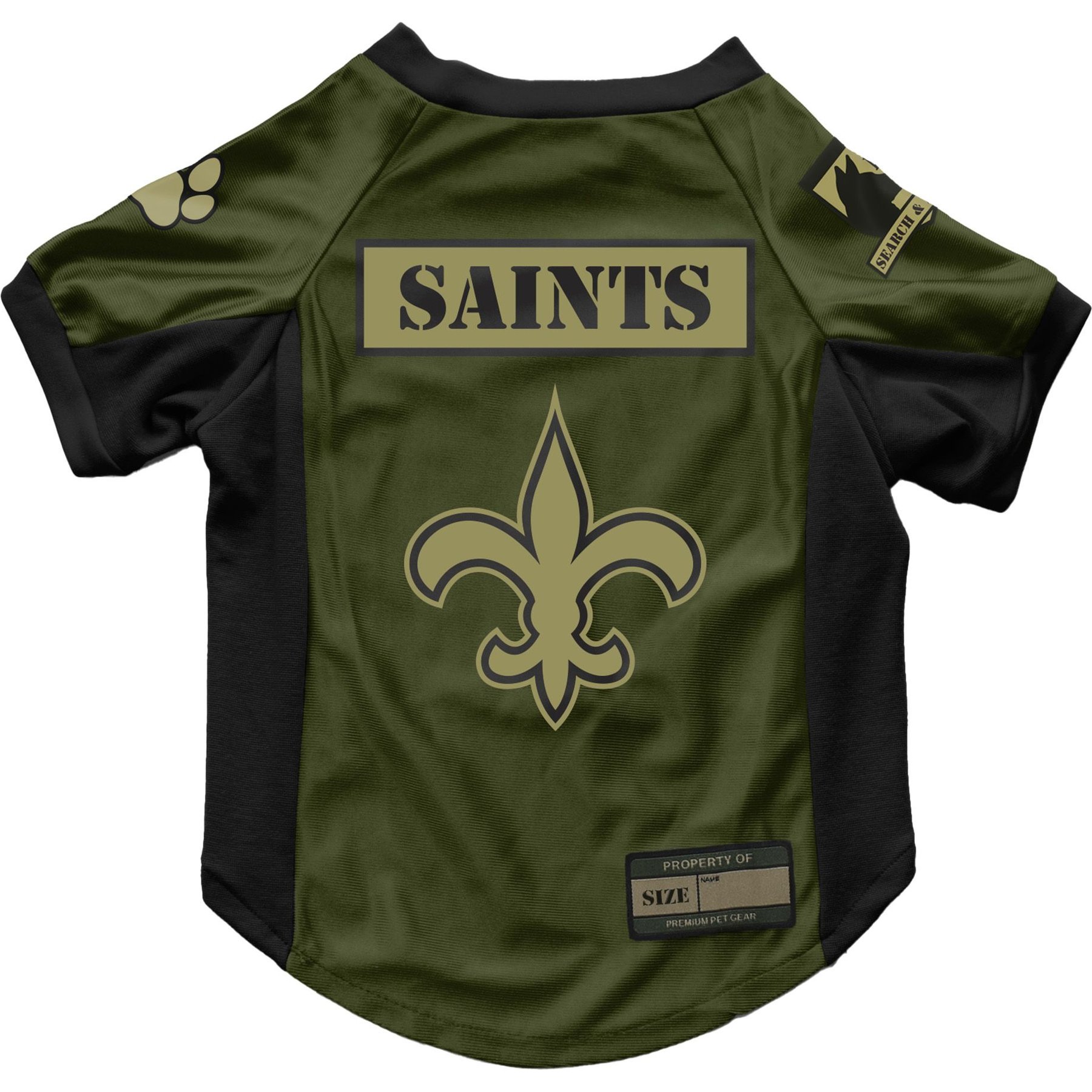 Littlearth NFL Valor Stretch Jersey for Dogs & Cats, New Orleans Saints, Small