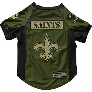 Littlearth NFL Valor Stretch Jersey for Dogs & Cats, New Orleans Saints, X-Small