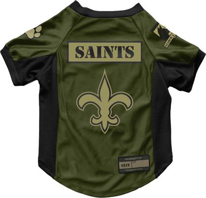 Show full view: Littlearth NFL Valor Stretch Jersey for Dogs & Cats, New Orleans Saints, X-Small slide 1 of 8