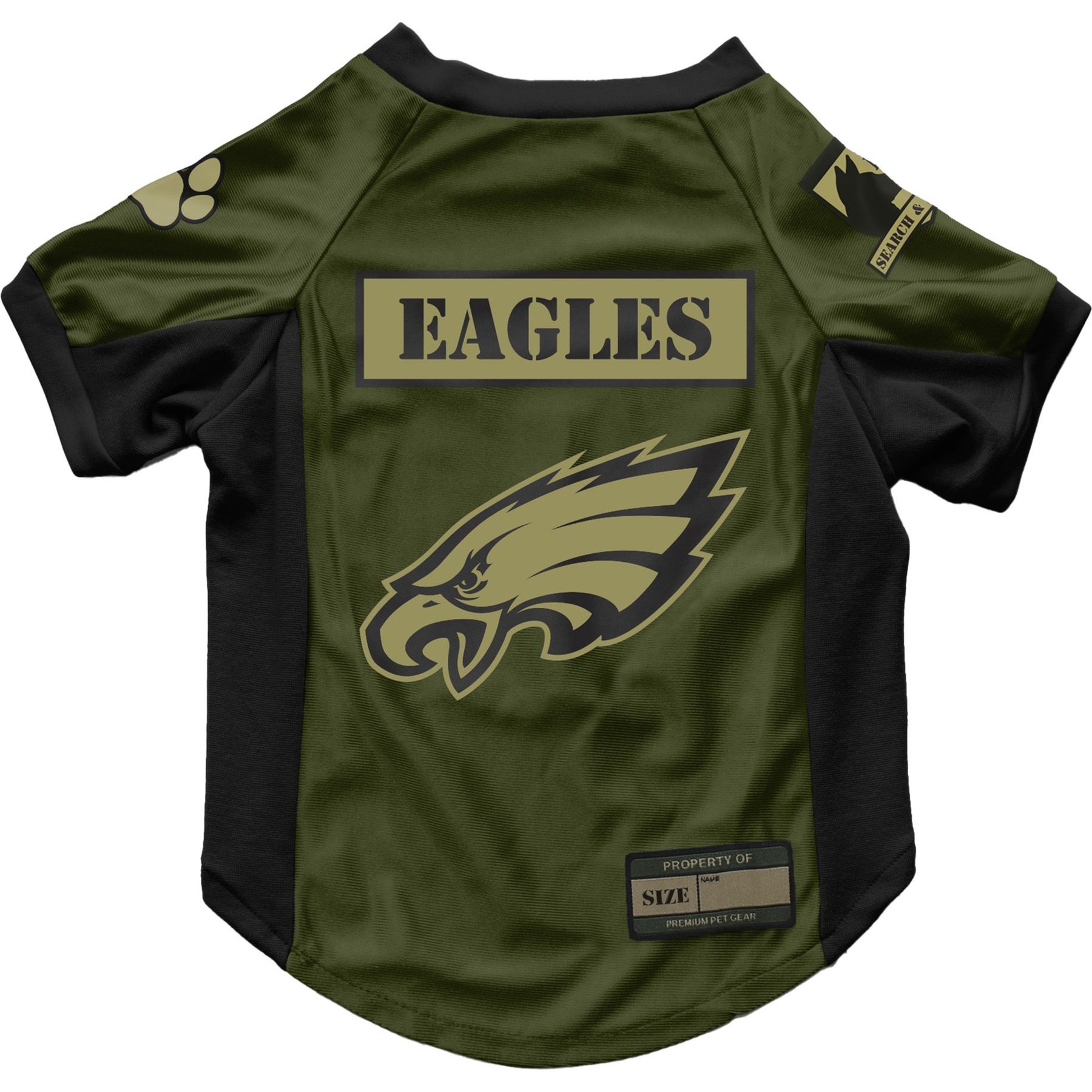 Littlearth NFL Valor Stretch Jersey for Dogs & Cats, Philadelphia Eagles, Medium