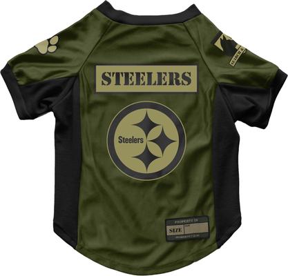Show full view: Littlearth NFL Valor Stretch Jersey for Dogs & Cats, Pittsburgh Steelers, Medium slide 1 of 8