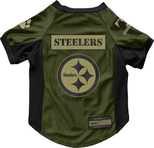 Show full view: Littlearth NFL Valor Stretch Jersey for Dogs & Cats, Pittsburgh Steelers, Small slide 1 of 8