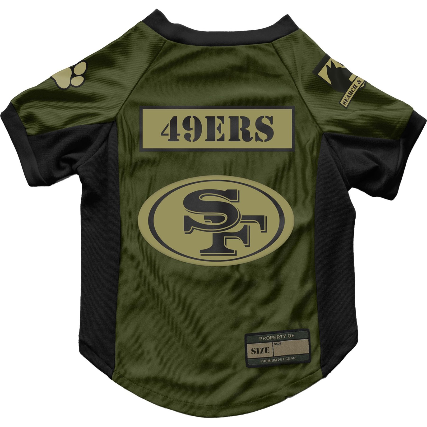 Littlearth NFL Valor Stretch Jersey for Dogs & Cats, San Francisco 49ers, Medium