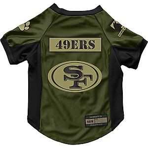 Littlearth NFL Valor Stretch Jersey for Dogs & Cats, San Francisco 49ers, Small