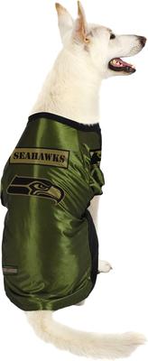 Show full view: Littlearth NFL Valor Stretch Jersey for Dogs & Cats, Seattle Seahawks, Large slide 4 of 9
