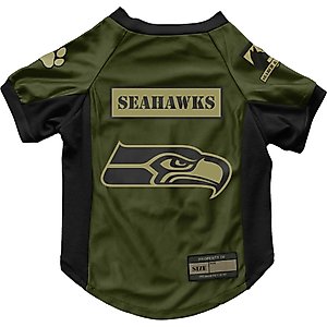 Littlearth NFL Valor Stretch Jersey for Dogs & Cats, Seattle Seahawks, Medium