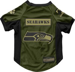 Littlearth NFL Valor Stretch Jersey for Dogs & Cats, Seattle Seahawks, Small