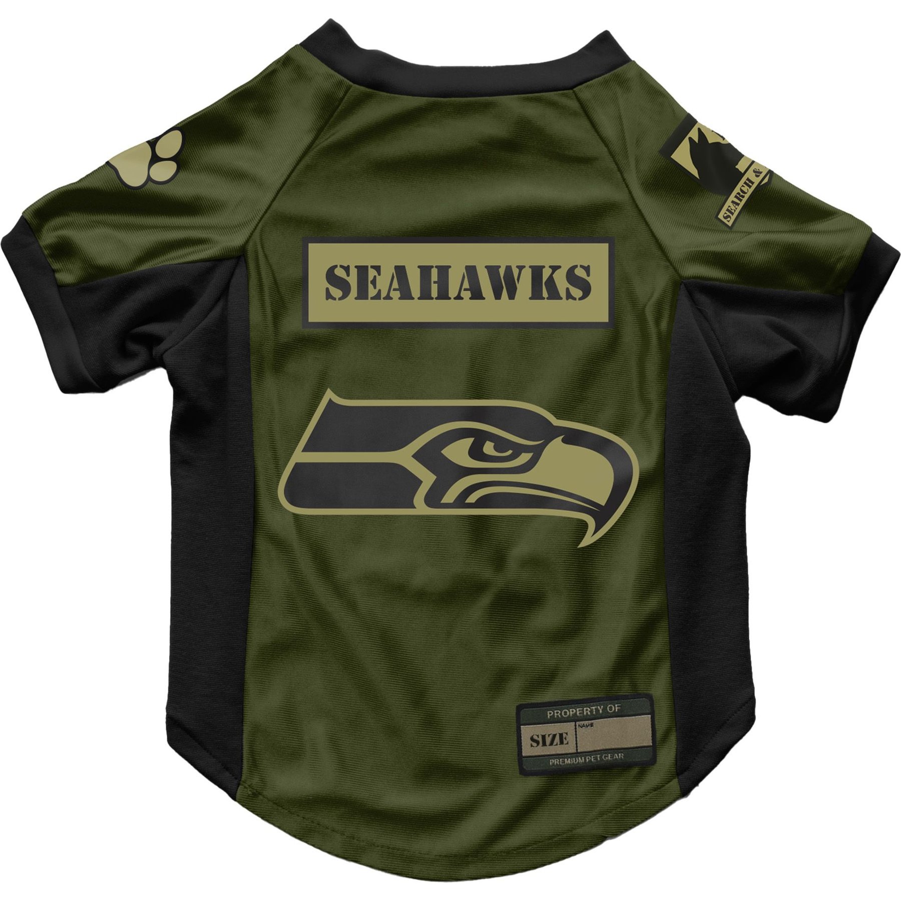 Littlearth NFL Valor Stretch Jersey for Dogs & Cats, Seattle Seahawks, X-Small