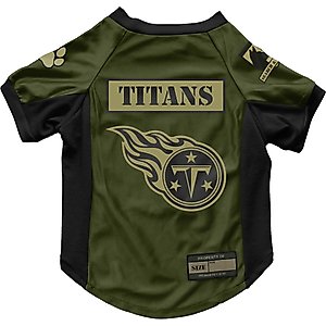 Littlearth NFL Valor Stretch Jersey for Dogs & Cats, Tennessee Titans, X-Small
