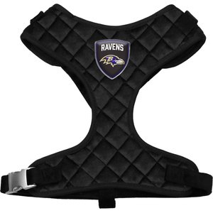 Littlearth NFL Velvet Dog Harness, Baltimore Ravens, Large