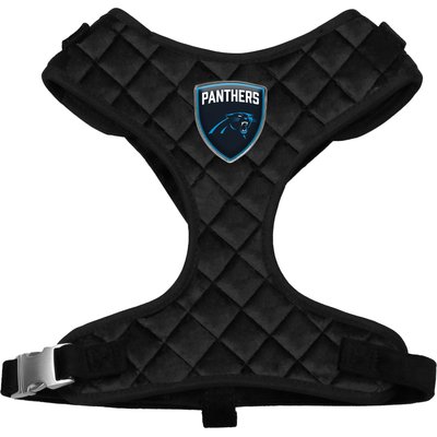 Littlearth Littlearth NFL Velvet Dog Harness, Carolina Panthers, Large