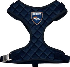Littlearth NFL Velvet Dog Harness, Denver Broncos, Large