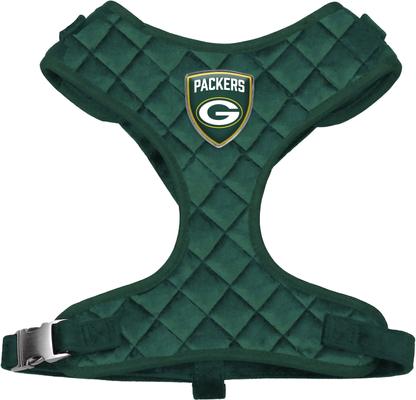 Show full view: Littlearth NFL Velvet Dog Harness, Green Bay Packers, Small slide 3 of 8