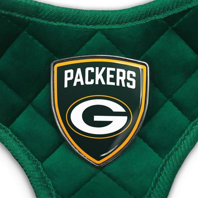 Show full view: Littlearth NFL Velvet Dog Harness, Green Bay Packers, Small slide 4 of 8