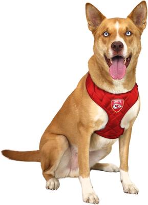 Show full view: Littlearth NFL Velvet Dog Harness, Kansas City Chiefs, Medium slide 2 of 7